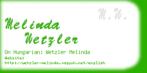 melinda wetzler business card